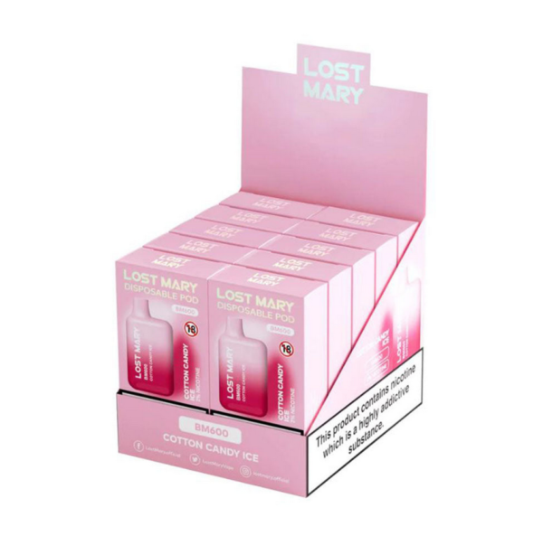 Lost Mary BM600 Cotton Candy Ice – 10 Pack